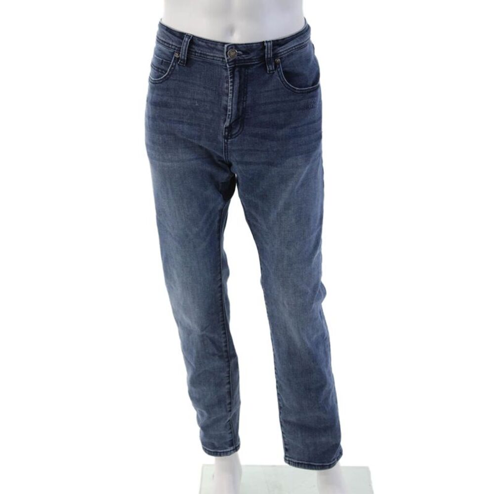 Liverpool Los Angeles Mens Straight Blue Jeans Cotton Button Size 35